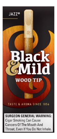 BLACK & MILD (JAZZ) PK WOOD TIP