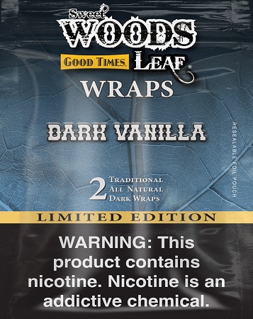 SWEET WOODS *WRAPS* DARK VANILLA 2PK**LIMITED EDITION AVAILABLE WHILE INVENTORY LASTS**