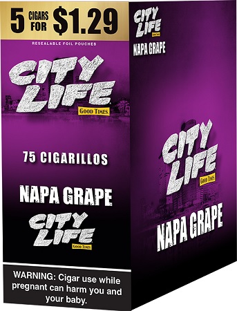 CITY LIFE CIG 5/1.29 NAPA GRAPE