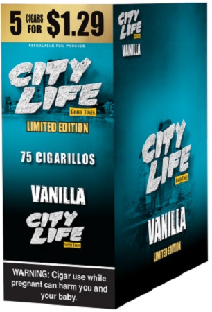 CITY LIFE CIG 5/1.29 VANILLA**LIMITED EDITION AVAILABLE WHILE INVENTORY LASTS**