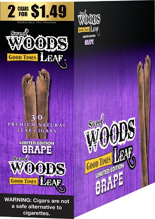 GOOD TIMES  SWEET WOODS GRAPE 2/1.49 NAT.LEAF**LIMITED EDITION AVAILABLE WHILE INVENTORY LASTS**