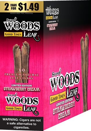 GOOD TIMES  SWEET WOODS STRAWBERRY CREAM 2/1.49 NAT.LEAF**LIMITED EDITION *$1.00 OFF PER BOX 10/28/25-12/12/25 RETAIL ONLY*