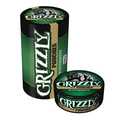 GRIZZLY WINTERGREEN POUCHES (0.84OZ)(NO RETURNS AS OF 11/4/2022)