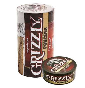 GRIZZLY STRAIGHT POUCHES (0.84OZ)(NO RETURNS AS OF 11/4/2022)