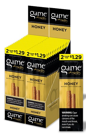 GAME CIGARILLOS $1.29 HONEY 2PK