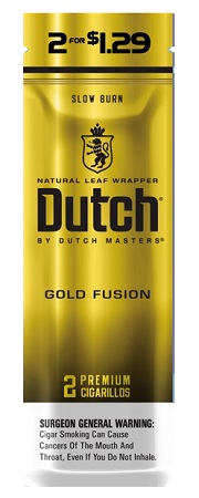 DUTCH 2/$1.29 CIG GOLD FUSION