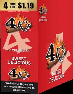 4 KINGS CIGARILLOS 4/$1.19 SWEET