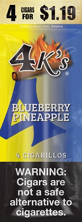 4 KINGS CIGARILLOS 4/$1.19 BLUEBERRY PINEAPPLE