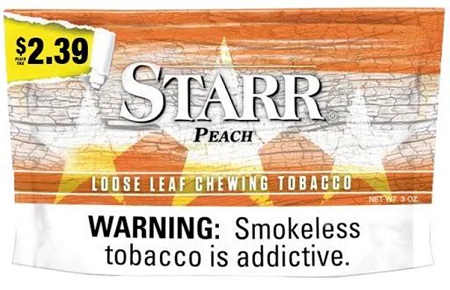 STARR CHEW PEACH  $2.39 (3OZ)**FOR OHIO CUSTOMERS ONLY**