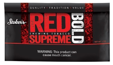 STOKER'S RED SUPREME BOLD 3OZ CHEWING TOBACCO