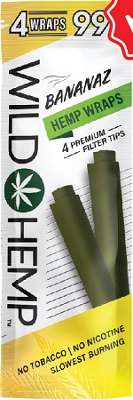 WILD HEMP 4/.99 WRAPS BANANAZ(NO TOBACCO/NO NICOTINE)