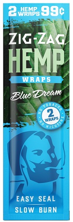 ZIG ZAG HEMP WRAP 2/.99 BLUE DREAM(NO NICOTINE/NO TOBACCO)