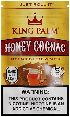 KING PALM TOB.LEAF WRAP HONEY COGNAC