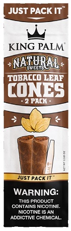 KING PALM TOB.LEAF CONES NATURAL SWEETS