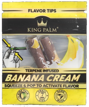 KING PALM FLAVOR TIPS BANANA CREAM(FREE OF TOBACCO & ADDITIVES)