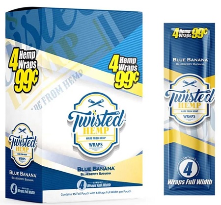 TWISTED HEMP WRAPS 4/.99 BLUE BANANA
