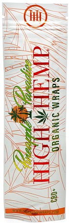 HIGH HEMP PINEAPPLE PARADISE ORGANIC WRAPS**CONTAINS (NO TOBACCO) OR NICOTINE**