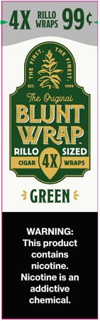 BLUNT WRAP 4/99 GREEN 15/4PK