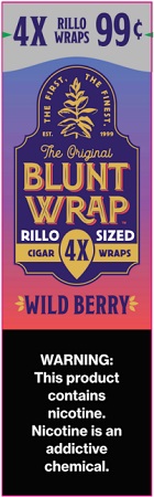 BLUNT WRAP 4/99 WILD BERRY 15/4PK