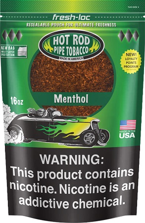 HOT ROD PIPE TOBACCO 16OZ MENTHOL*$1.00 OFF PER BAG*