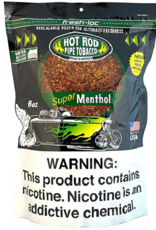 HOT ROD PIPE TOBACCO 6OZ SUPER MENTHOL*$0.35 OFF PER BAG*