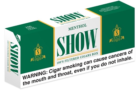 SHOW FILTERED CIGARS MENTHOL