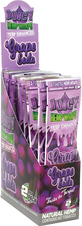 JUICY HEMP WRAPS TERP 2PK GRAPE SODA**CONTAINS NO TOBACCO OR NICOTINE**