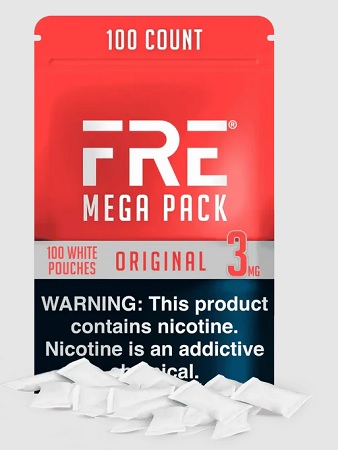 FRE NICOTINE POUCHES MEGA 3MG ORIGINAL (100CT)*$15.00 OFF PER BOX*