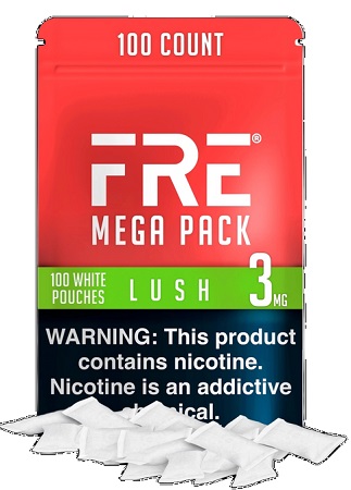 FRE NICOTINE POUCHES MEGA 3MG LUSH (100CT)*$15.00 OFF PER BOX*