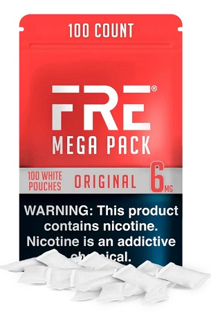 FRE NICOTINE POUCHES MEGA 6MG ORIGINAL (100CT)*$15.00 OFF PER BOX*