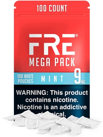 FRE NICOTINE POUCHES MEGA 9MG MINT (100CT)*$15.00 OFF PER BOX*