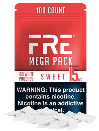 FRE NICOTINE POUCHES MEGA 15MG SWEET (100CT)*$15.00 OFF PER BOX*