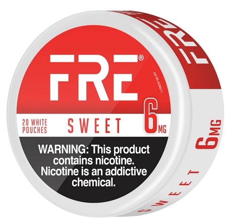 FRE NICOTINE POUCHES 6MG SWEET 20CT*$3.00 OFF PER 5CT ROLL*