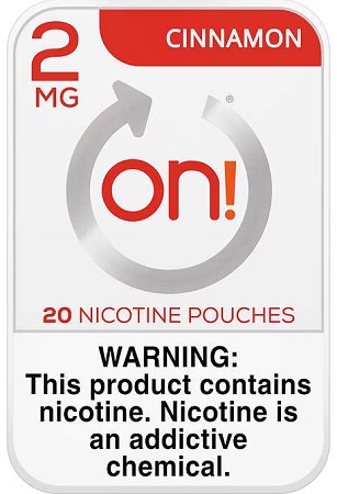 ON! NICOTINE POUCHES 2MG CINNAMON (CONTAINS NO TOBACCO)