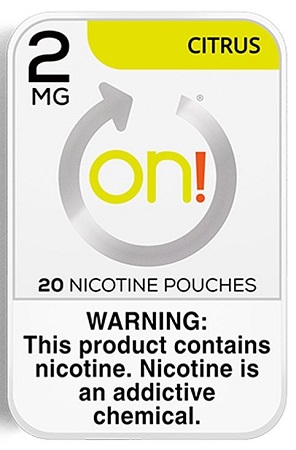 ON! NICOTINE POUCHES 2MG CITRUS (CONTAINS NO TOBACCO)