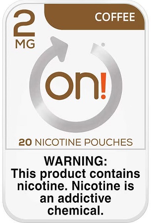 ON! NICOTINE POUCHES 2MG COFFEE (CONTAINS NO TOBACCO)