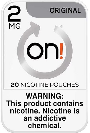 ON! NICOTINE POUCHES 2MG ORIGINAL (CONTAINS NO TOBACCO)