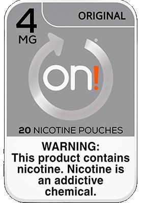 ON! NICOTINE POUCHES 4MG ORIGINAL (CONTAINS NO TOBACCO)