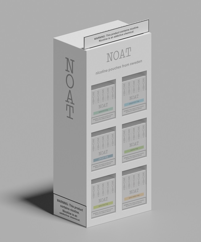 NOAT NICOTINE POUCH COUNTERTOP HD PAPER DISPLAY** 6 SLOTS **