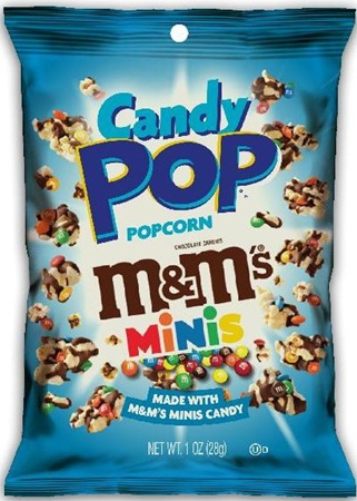 CANDY POP - M&M MINIS POPCORN 1OZ6/8CT