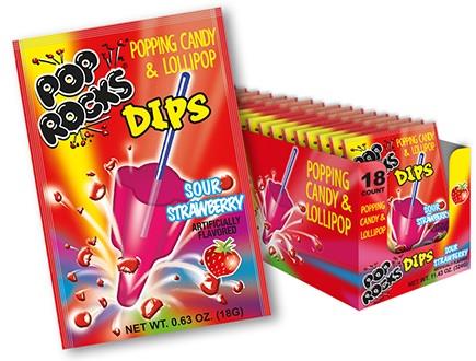 POP ROCKS *DIPS SOUR STRAWBERRY (.63OZ)