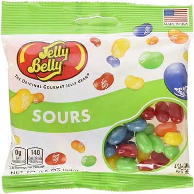 JELLY BELLY PEG BAG 3.5OZSOURS