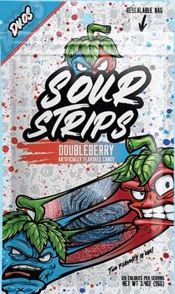 SOUR STRIPS PEG BAG DOUBLEBERRY 3.4oz
