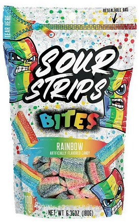 SOUR STRIPS BITES PEG BAG RAINBOW 6.35oz