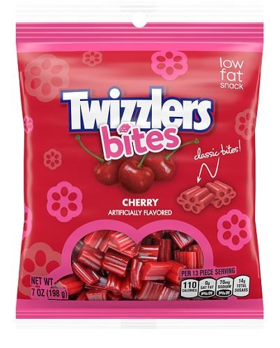 TWIZZLERS CHERRY BITES 7OZ PEG BAG