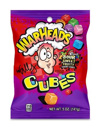 WARHEADS SOUR CHEWY CUBES 5OZ PEG BAG