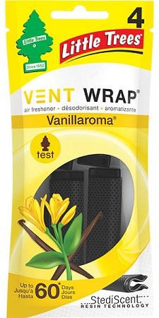 CAR FRESH VENT WRAP VANILLAROMA 4PK