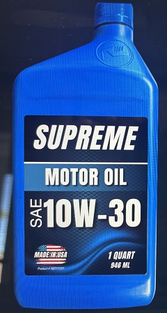 MOTOR OIL SUPREME 10W30API SL, SH, SJ