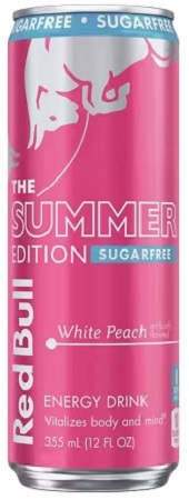 RED BULL SUGAR FREE 12OZ WHITE PEACH