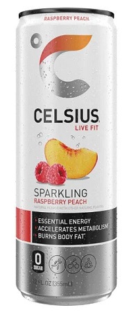 CELSIUS SPARKLING - RASPBERRY PEACH -12oz